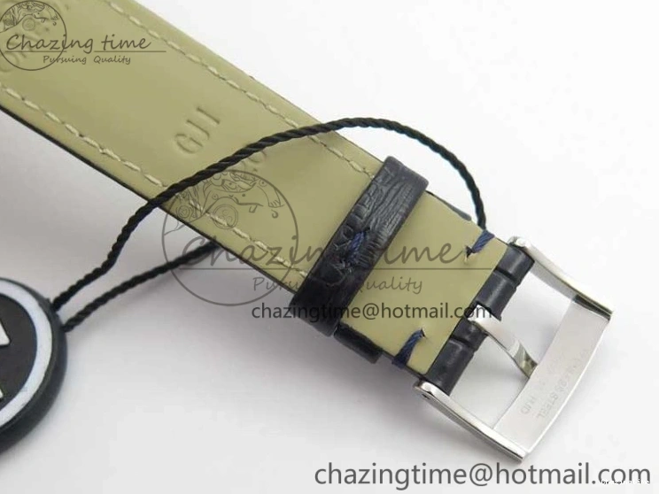 1218 Timeless De Ville Prestige Real PR SS ZF 1:1 Best Edition Gray Dial Blue Markers on Blue Leather Strap MIYOTA 7936